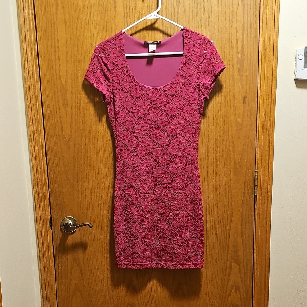 Pink Short Sleeve Dress Size Small